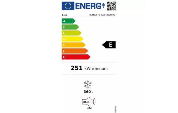 BEKO Congélateur coffre 360 litres - HSM37540