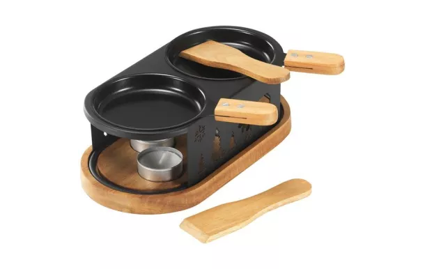 TABLE ET COOK RACLETTE PLATEAU BOIS 2 PERSONNES HHR-11