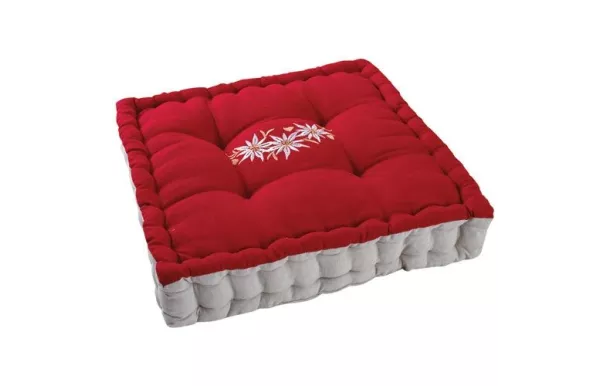 AUBRY GASPARD COUSSIN EDELWEISS 40X40CM ROUGE NCO2360
