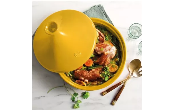 EMILE HENRY Tajine 32 cm Jaune Hêtre - Flame