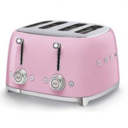 SMEG Toaster 4 tranches Rose Années 50 - TSF03PKEU