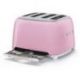 SMEG Toaster 4 tranches Rose Années 50 - TSF03PKEU