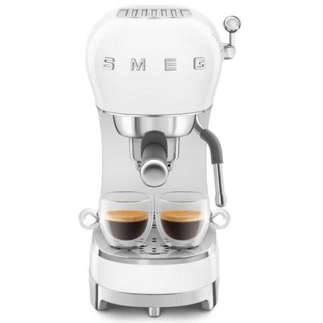 SMEG Machine Expresso Blanche Années 50 - ECF02WHEU