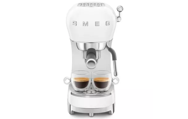 SMEG Machine Expresso Blanche Années 50 - ECF02WHEU