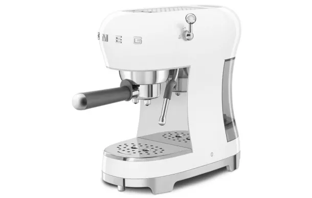 SMEG Machine Expresso Blanche Années 50 - ECF02WHEU