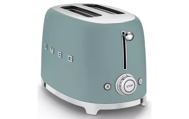 SMEG Toaster 2 tranches Vert Émeraude - Années 50 - TSF01EGMEU