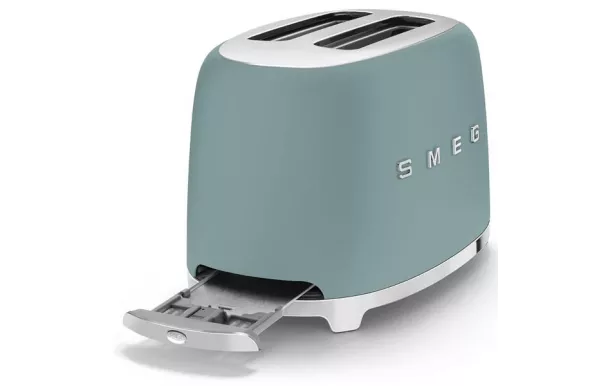 SMEG Toaster 2 tranches Vert Émeraude - Années 50 - TSF01EGMEU