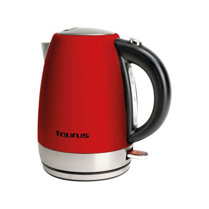 taurus bouilloire 1,7l 2200w vintage rouge inox 958527000