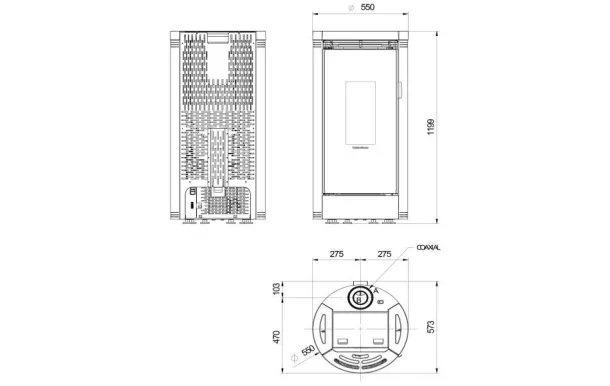 NORDICA EXTRAFLAME Poele à granulés 9 Kw - DEBBYCXNOIR