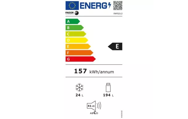FAGOR Réfrigérateur 1 porte 218 litres - FAF5212
