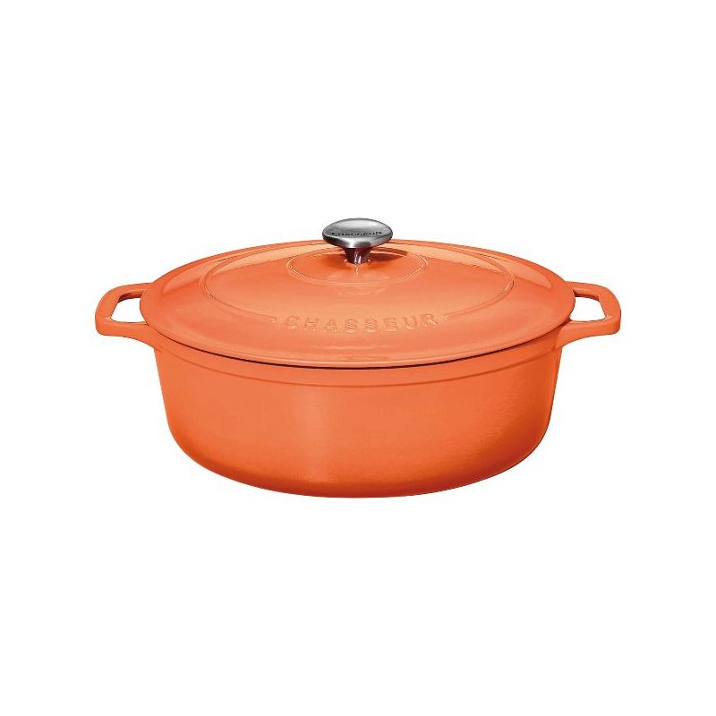 CHASSEUR Cocotte en fonte ovale 33 cm Tangerine - Sublime