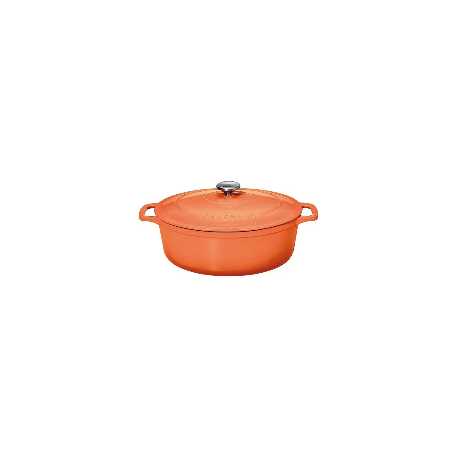 CHASSEUR Cocotte en fonte ovale 29 cm Tangerine - Sublime