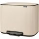 BRABANTIA Poubelle à pédale 11 + 23 L Soft Beige - Bo