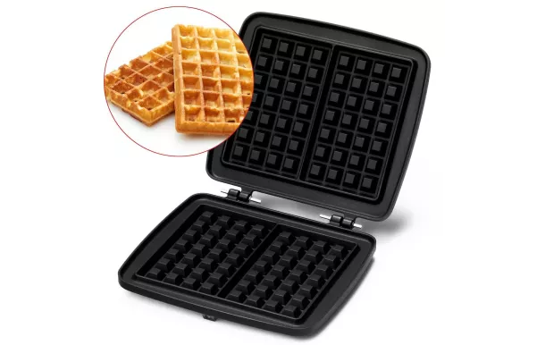 FRIFRI Croque gaufre 3 jeux de plaques interchangeable - FRI022814512GRP