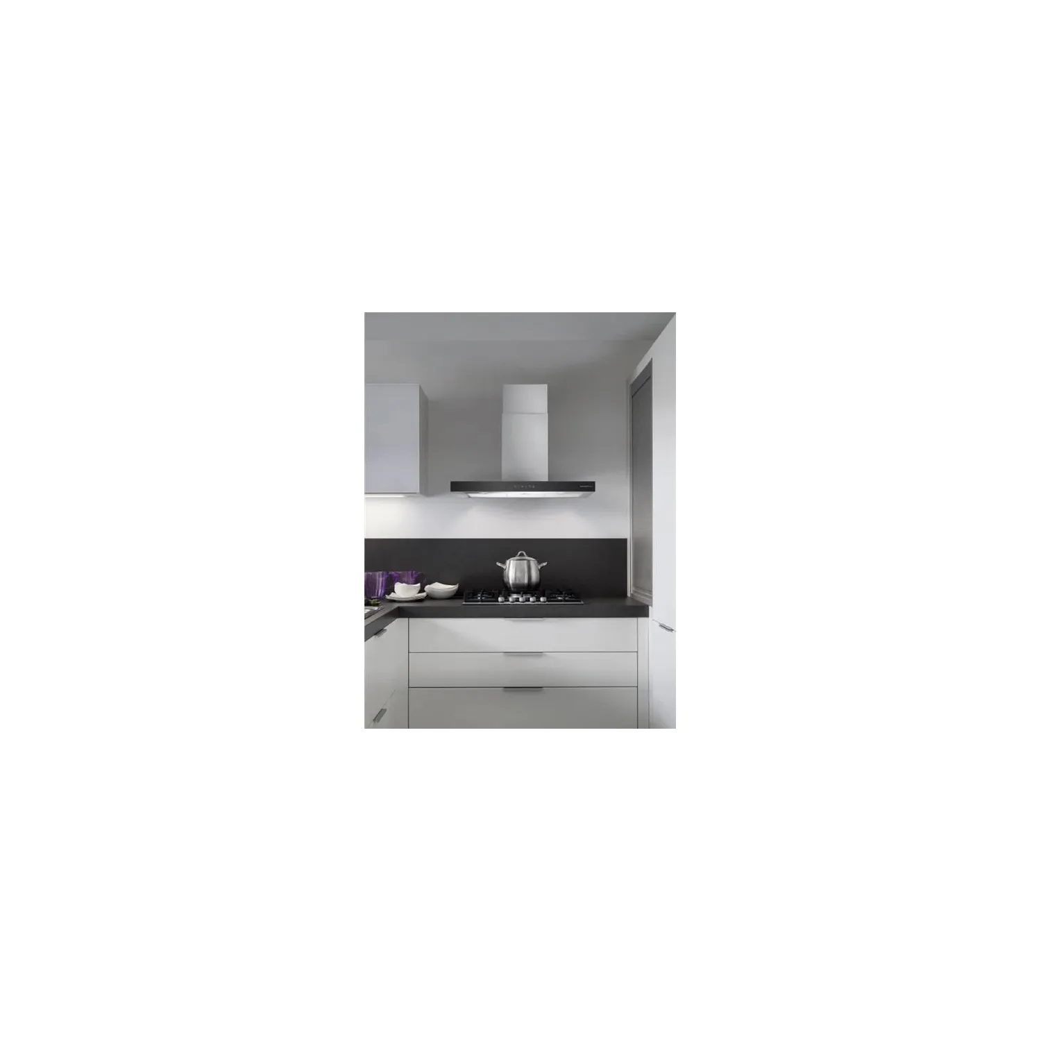 GLEM Hotte décorative murale 90 cm débit 679 m3h GHBS97IX