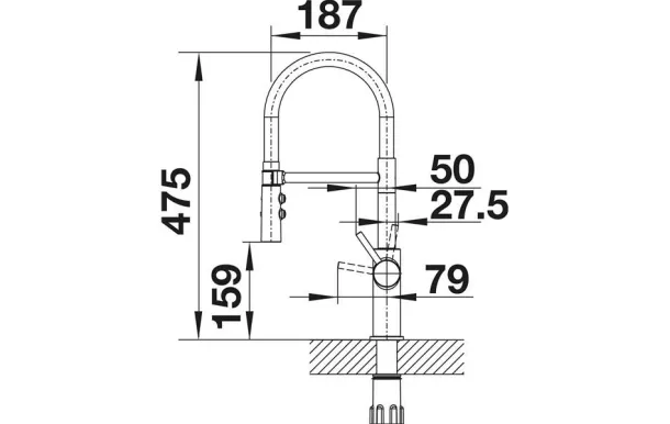 BLANCO Mitigeur bec avec douchette CATRIS-S - 525792