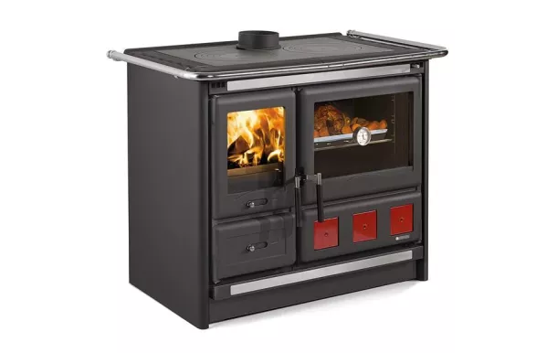 NORDICA Cuisinière à bois Rosa XXL 5.0 Steel 11 Kw - ROSAXXL5.0ACIERNOIRA